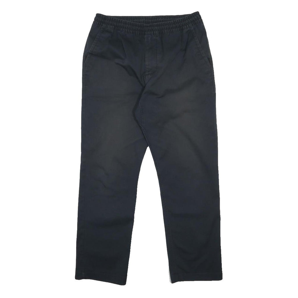 NIKE SB Mens Cotton Blend Black Regular Straight Trousers W28 L26 Zip Closure