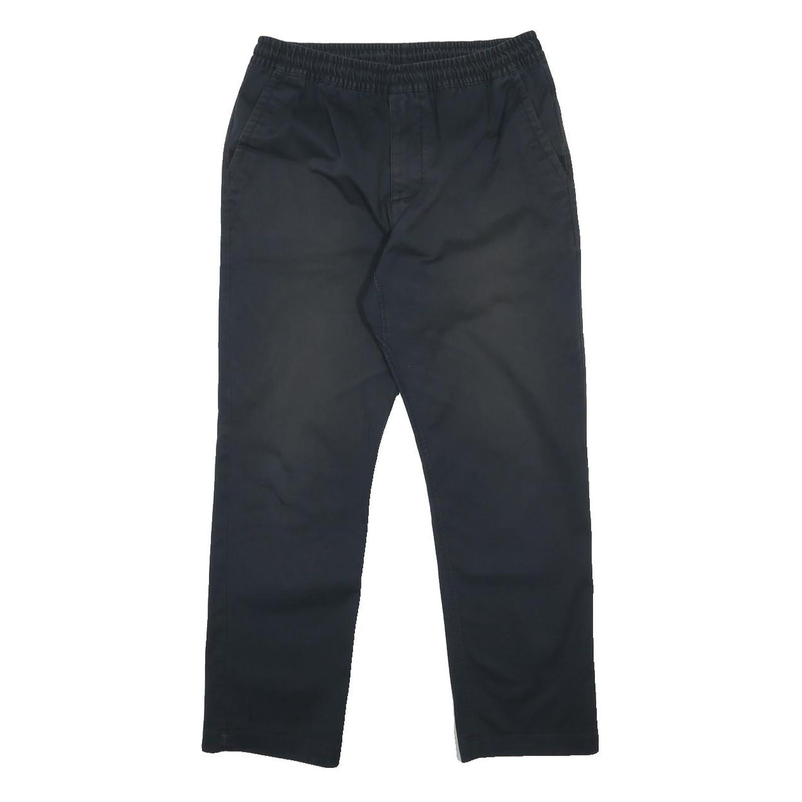 NIKE SB Mens Cotton Blend Black Regular Straight Trousers W28 L26 Zip Closure