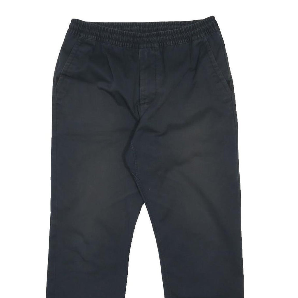 NIKE SB Mens Cotton Blend Black Regular Straight Trousers W28 L26 Zip Closure