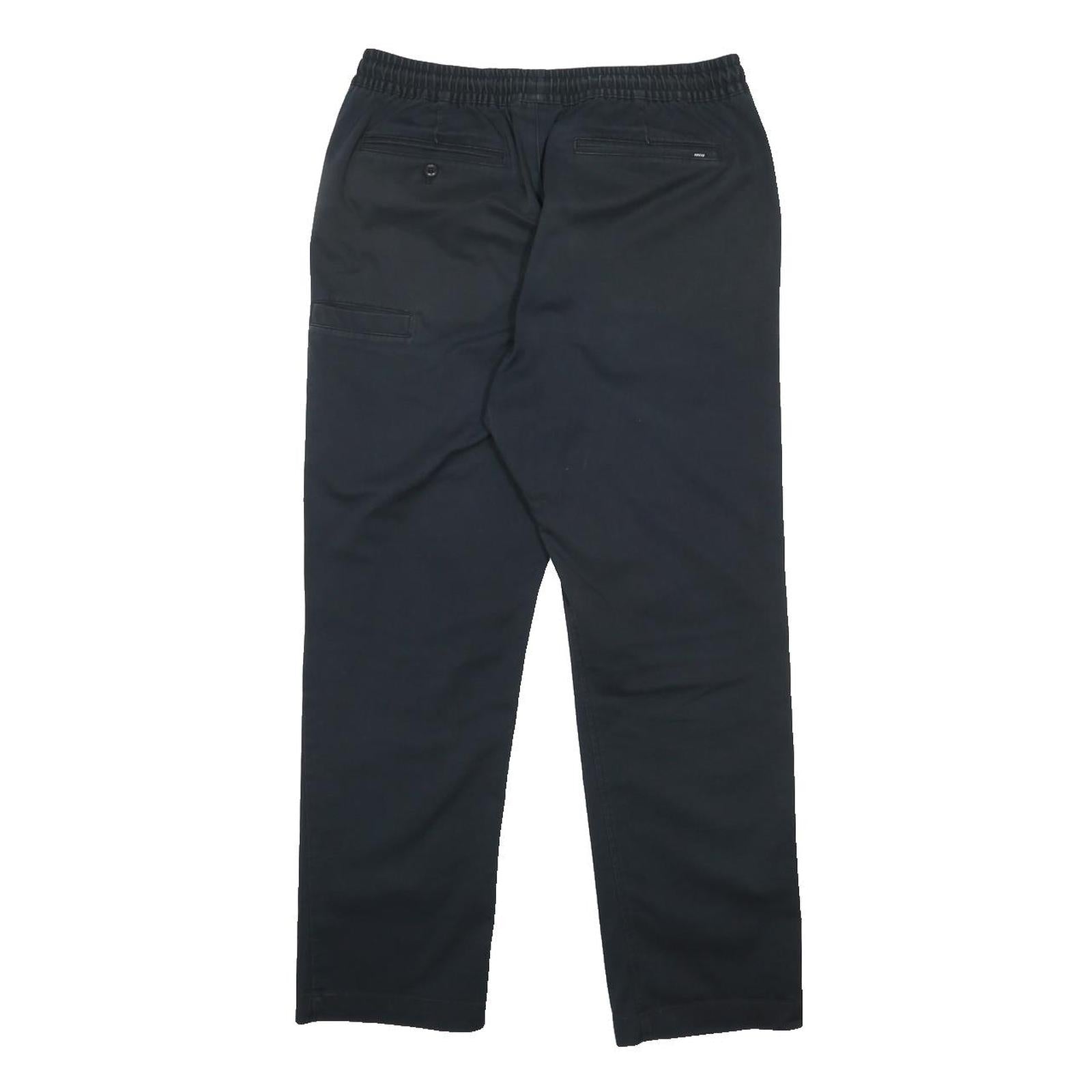 NIKE SB Mens Cotton Blend Black Regular Straight Trousers W28 L26 Zip Closure