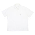 YVES SAINT LAURENT Mens White Check Cotton Shirt L Casual Button Down Short