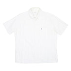 YVES SAINT LAURENT Mens White Check Cotton Shirt L Casual Button Down Short