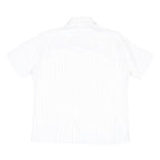 YVES SAINT LAURENT Mens White Check Cotton Shirt L Casual Button Down Short