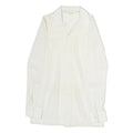 GUY FLEURY Womens White Lace Shirt Long Sleeve Collared M Elegant Top Cotton