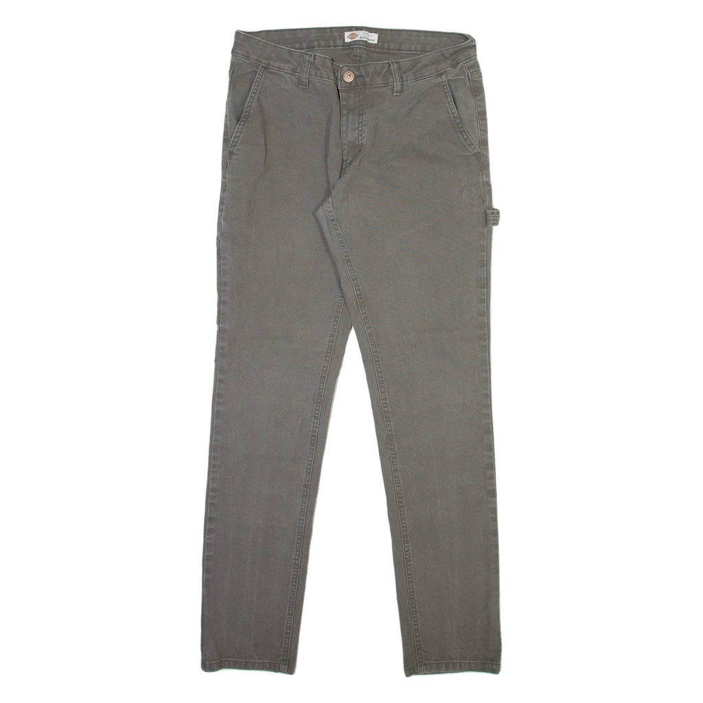DICKIES Carpenter Womens Trousers Grey Slim Straight W30 L30