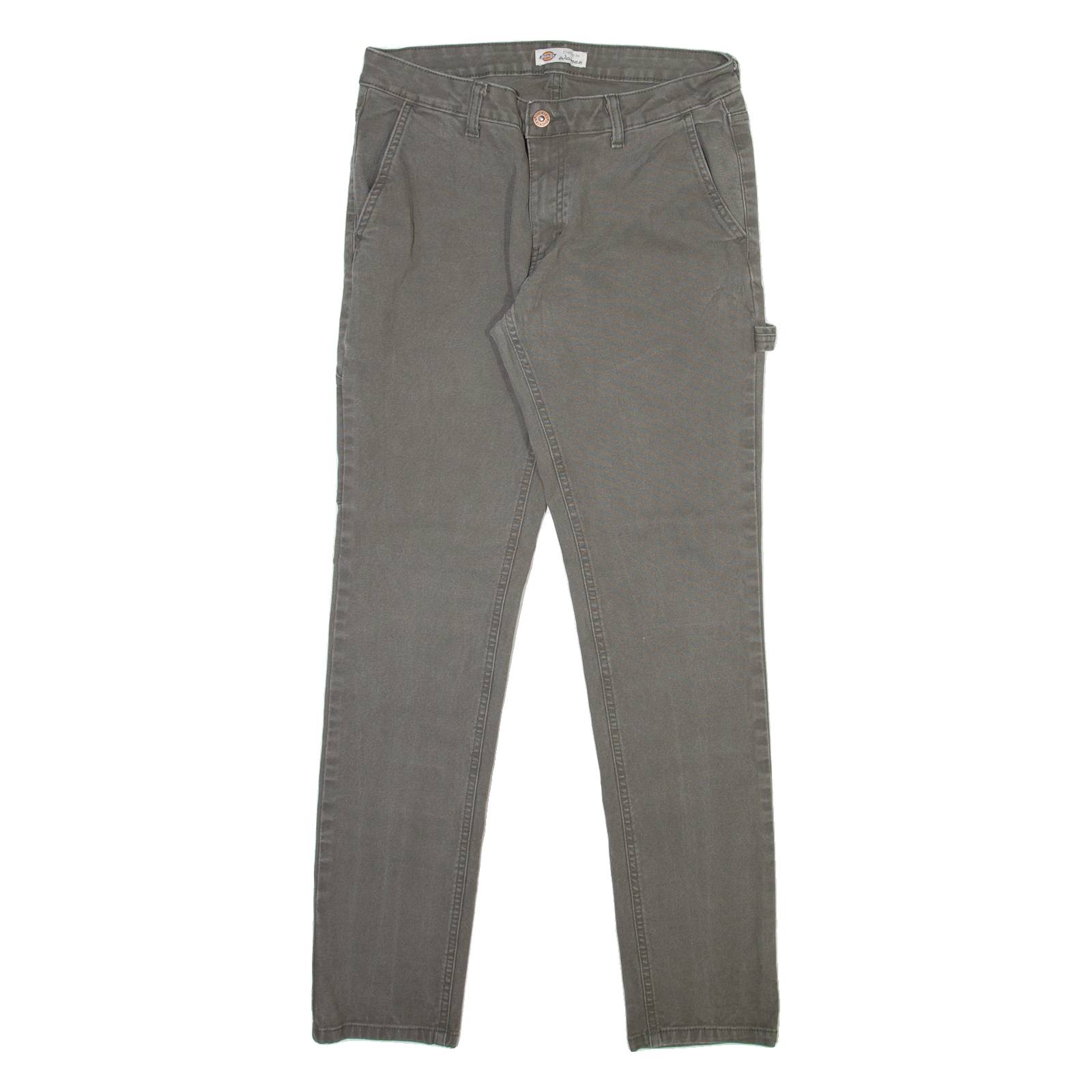 DICKIES Carpenter Womens Trousers Grey Slim Straight W30 L30