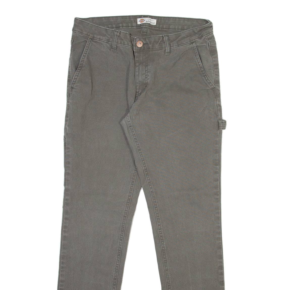 DICKIES Carpenter Womens Trousers Grey Slim Straight W30 L30