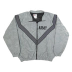 SKILCRAFT Mens Grey Army Nylon Track Jacket L Lightweight Zip Closure