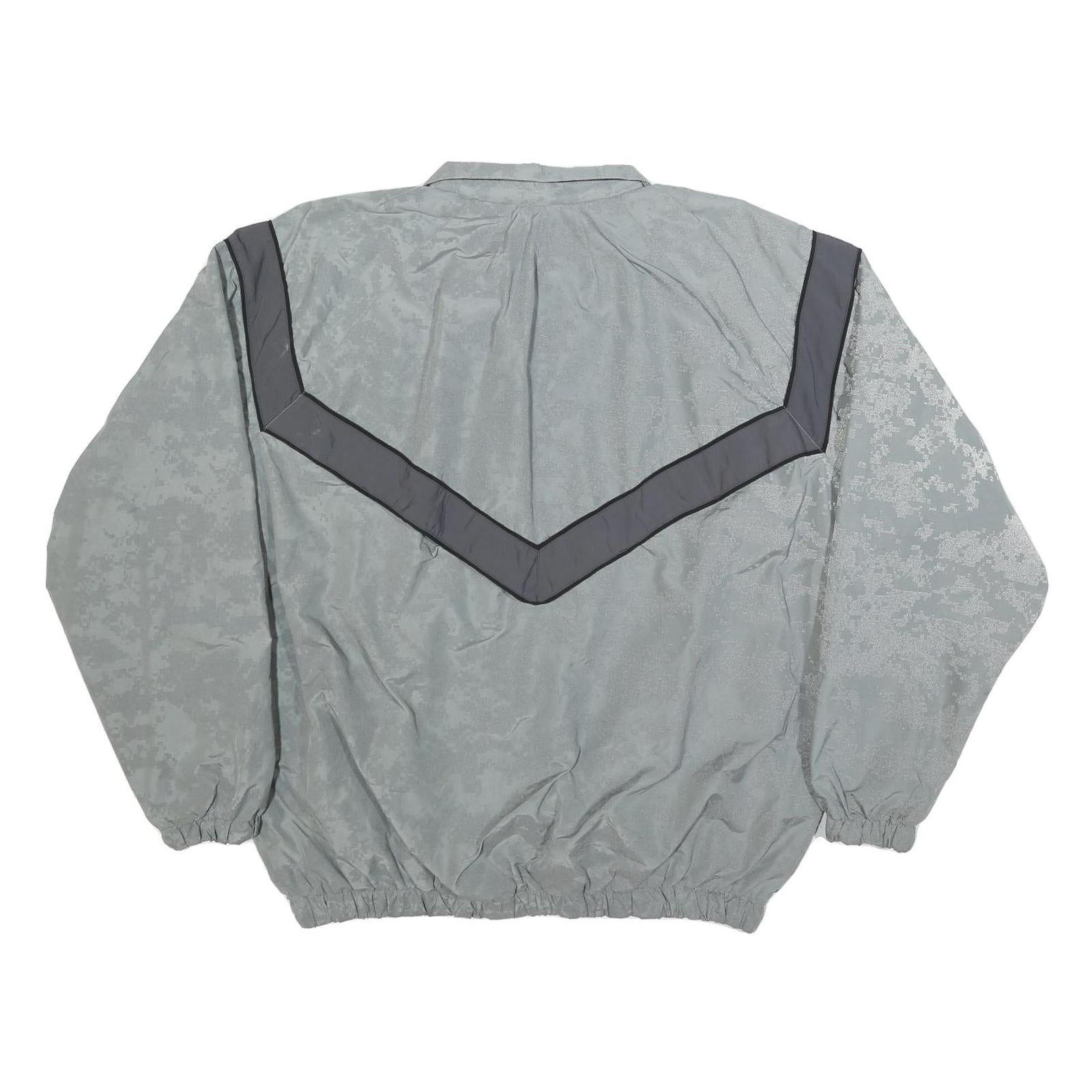 SKILCRAFT Mens Grey Army Nylon Track Jacket L Lightweight Zip Closure