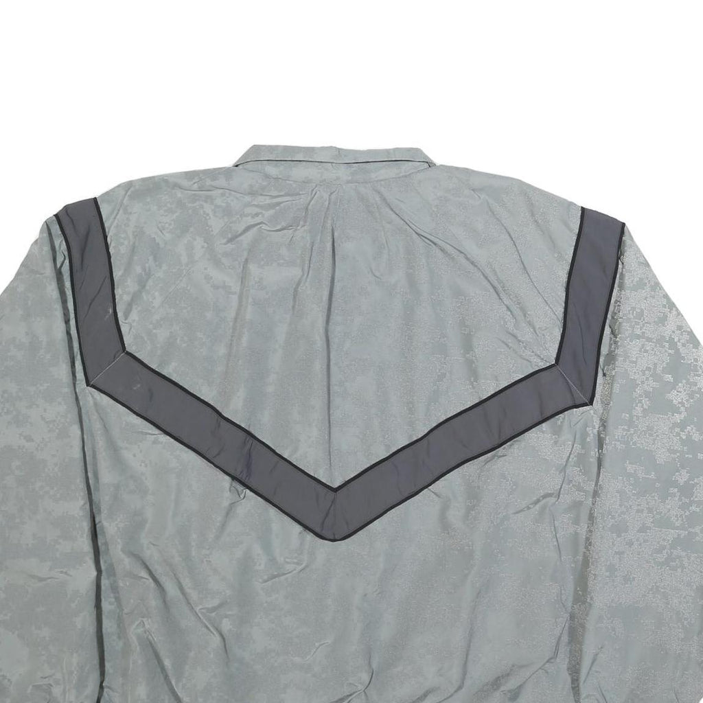 SKILCRAFT Mens Grey Army Nylon Track Jacket L Lightweight Zip Closure