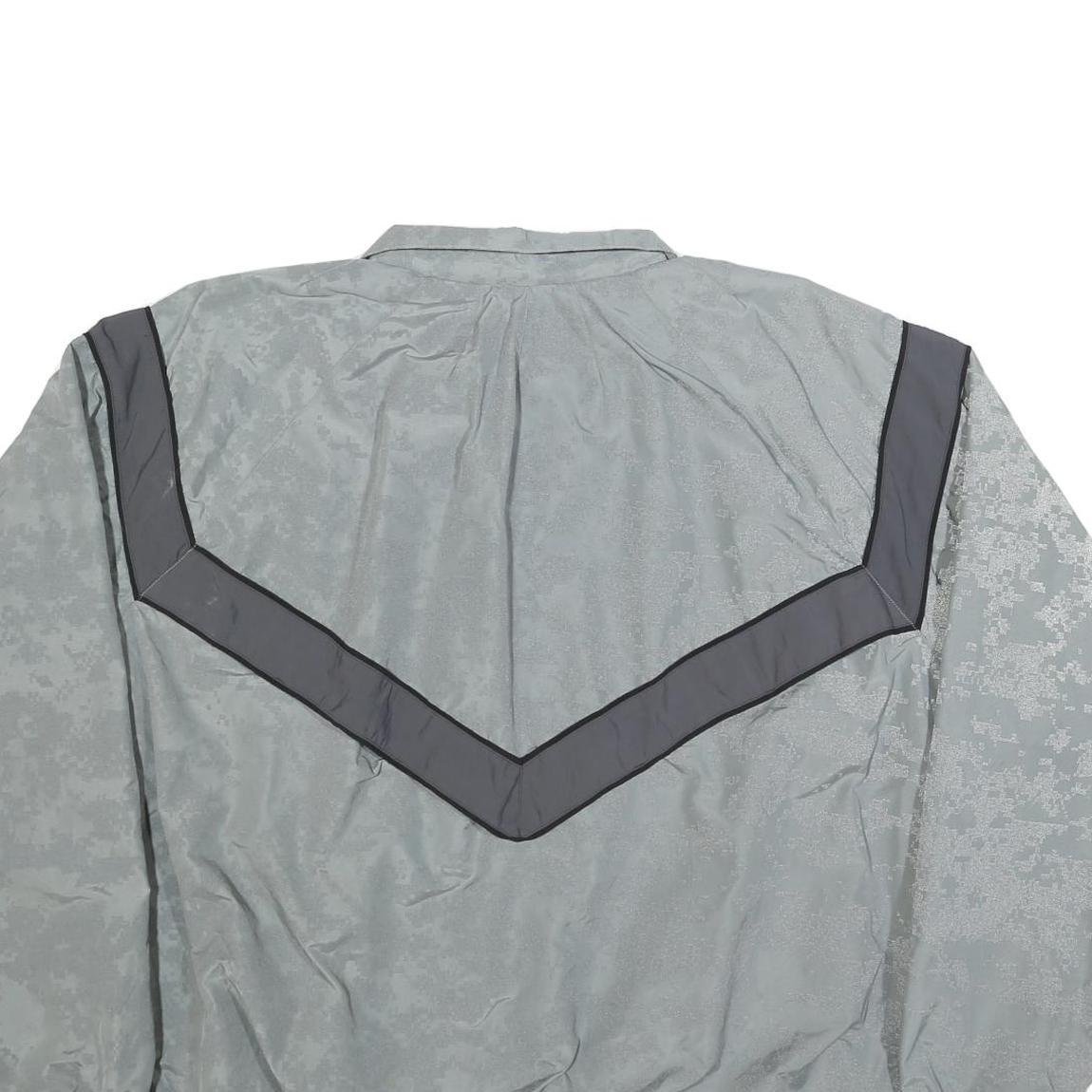 SKILCRAFT Mens Grey Army Nylon Track Jacket L Lightweight Zip Closure