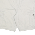 CHAPS Mens Cotton Blend White Cargo Shorts XL W40 Relaxed Fit Pockets