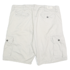CHAPS Mens Cotton Blend White Cargo Shorts XL W40 Relaxed Fit Pockets