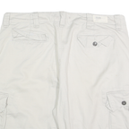 CHAPS Mens Cotton Blend White Cargo Shorts XL W40 Relaxed Fit Pockets