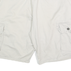 CHAPS Mens Cotton Blend White Cargo Shorts XL W40 Relaxed Fit Pockets
