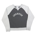 CHAMPION Womens Grey & Dark Grey Cotton Blend Crew Neck M Sweatshirt Casual