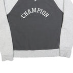 CHAMPION Womens Grey & Dark Grey Cotton Blend Crew Neck M Sweatshirt Casual