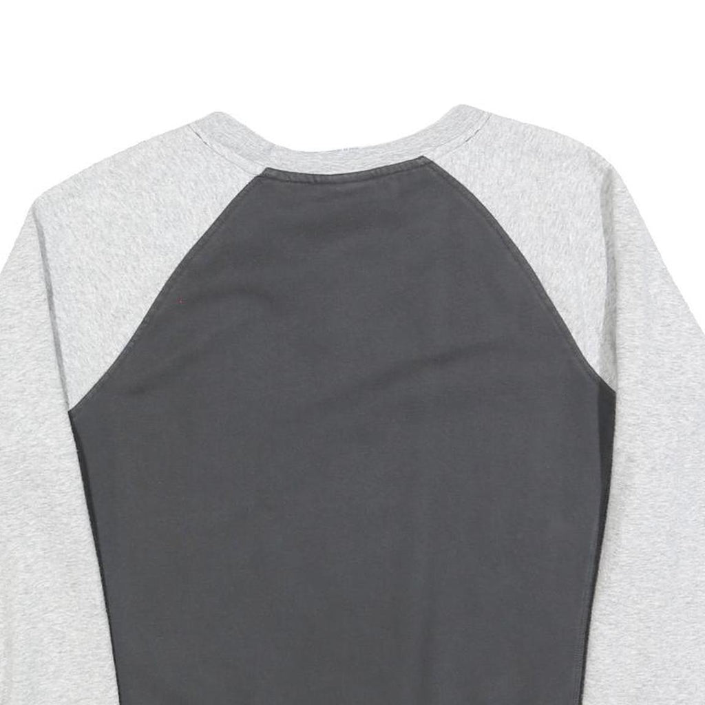 CHAMPION Womens Grey & Dark Grey Cotton Blend Crew Neck M Sweatshirt Casual