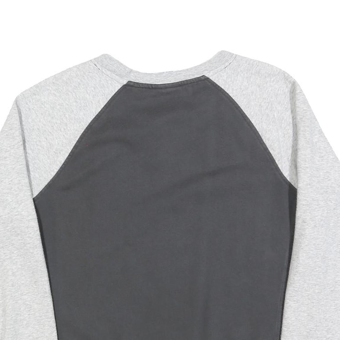 CHAMPION Womens Grey & Dark Grey Cotton Blend Crew Neck M Sweatshirt Casual