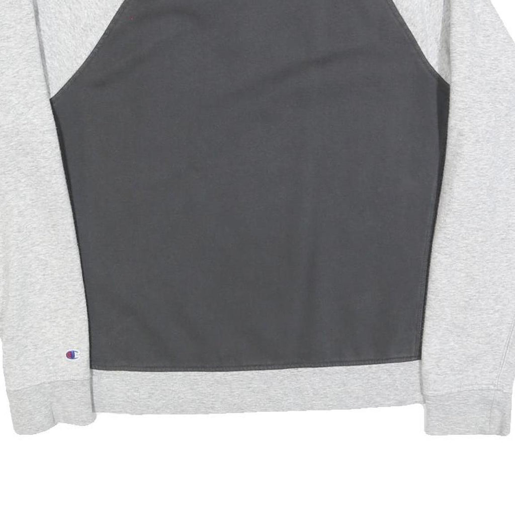 CHAMPION Womens Grey & Dark Grey Cotton Blend Crew Neck M Sweatshirt Casual