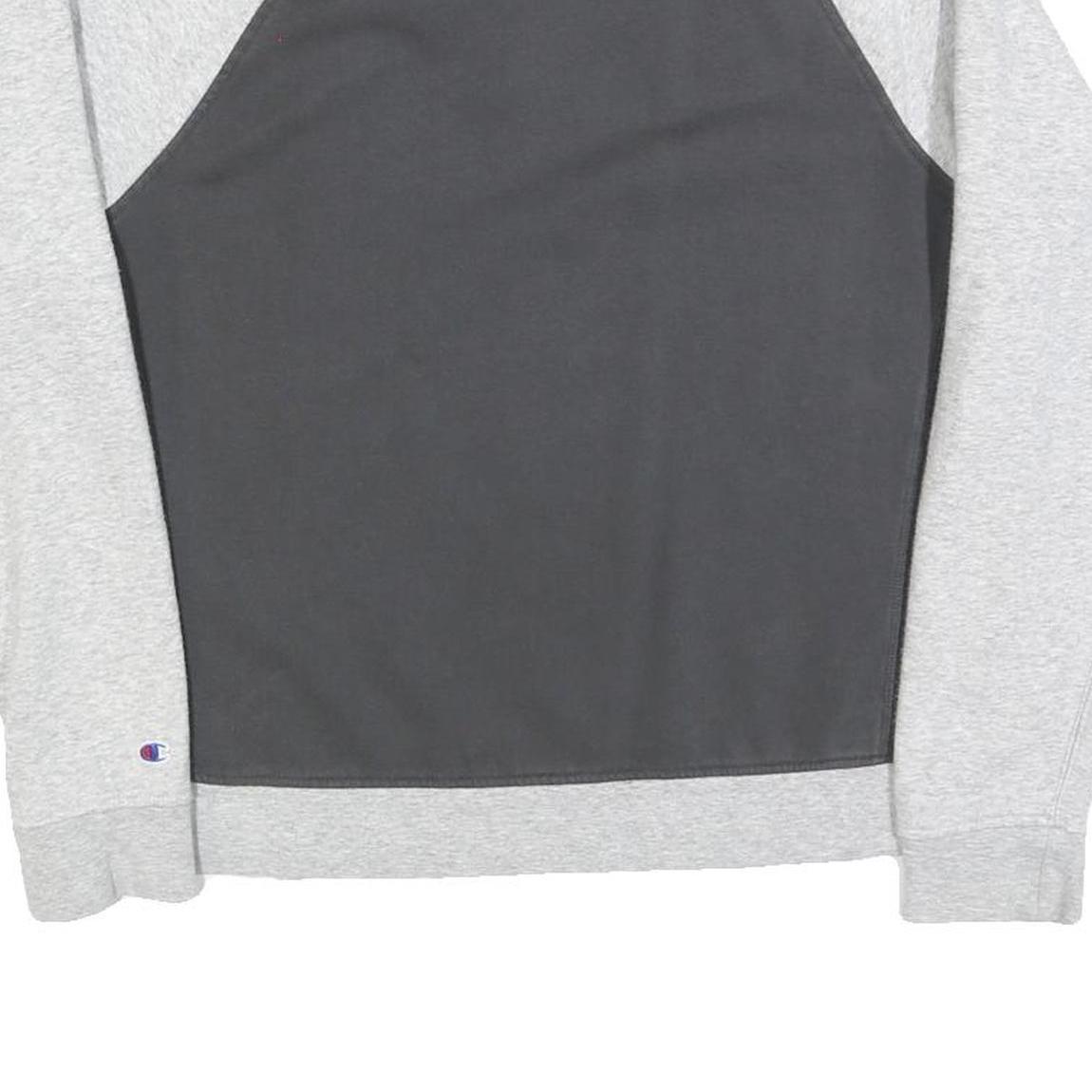 CHAMPION Womens Grey & Dark Grey Cotton Blend Crew Neck M Sweatshirt Casual