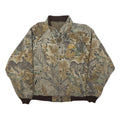 CLASSICS Mens Beige & Brown Cotton Blend Button Jacket XL Camouflage Outdoor