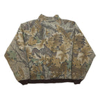 CLASSICS Mens Beige & Brown Cotton Blend Button Jacket XL Camouflage Outdoor