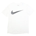 NIKE Mens White L Graphic T-Shirt Short Sleeve Crew Neck Sportswear Casual