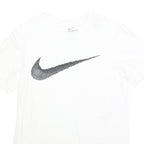 NIKE Mens White L Graphic T-Shirt Short Sleeve Crew Neck Sportswear Casual