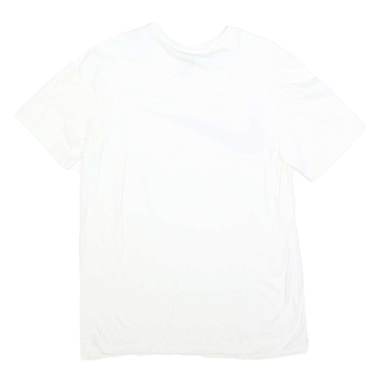 NIKE Mens White L Graphic T-Shirt Short Sleeve Crew Neck Sportswear Casual