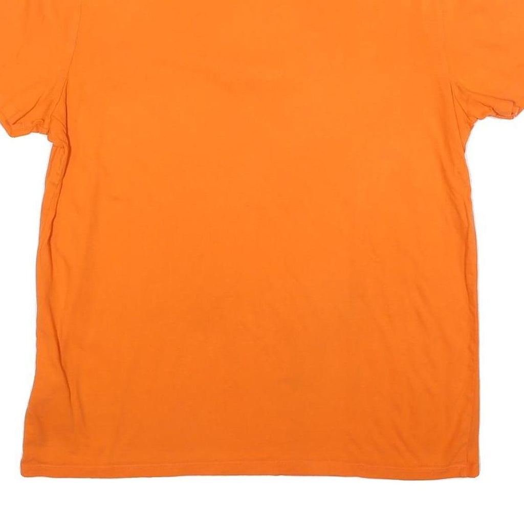 TOMMY HILFIGER Mens Orange Graphic T-Shirt M Short Sleeve Crew Neck Cotton Blend