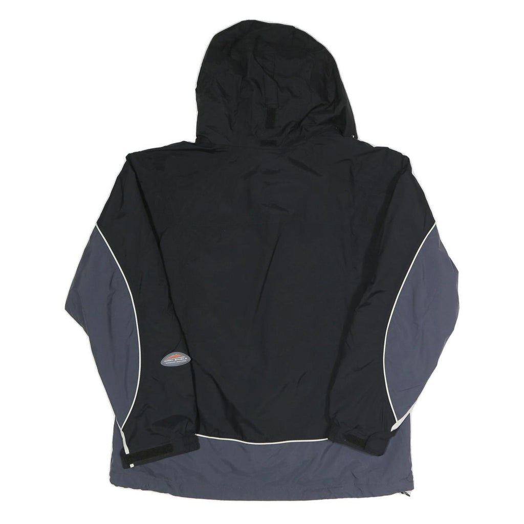 COLUMBIA Womens Black & Grey Outdoor Jacket XL Polyester Blend Zip Hooded