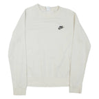 NIKE Womens Sweatshirt Beige Crew Neck M