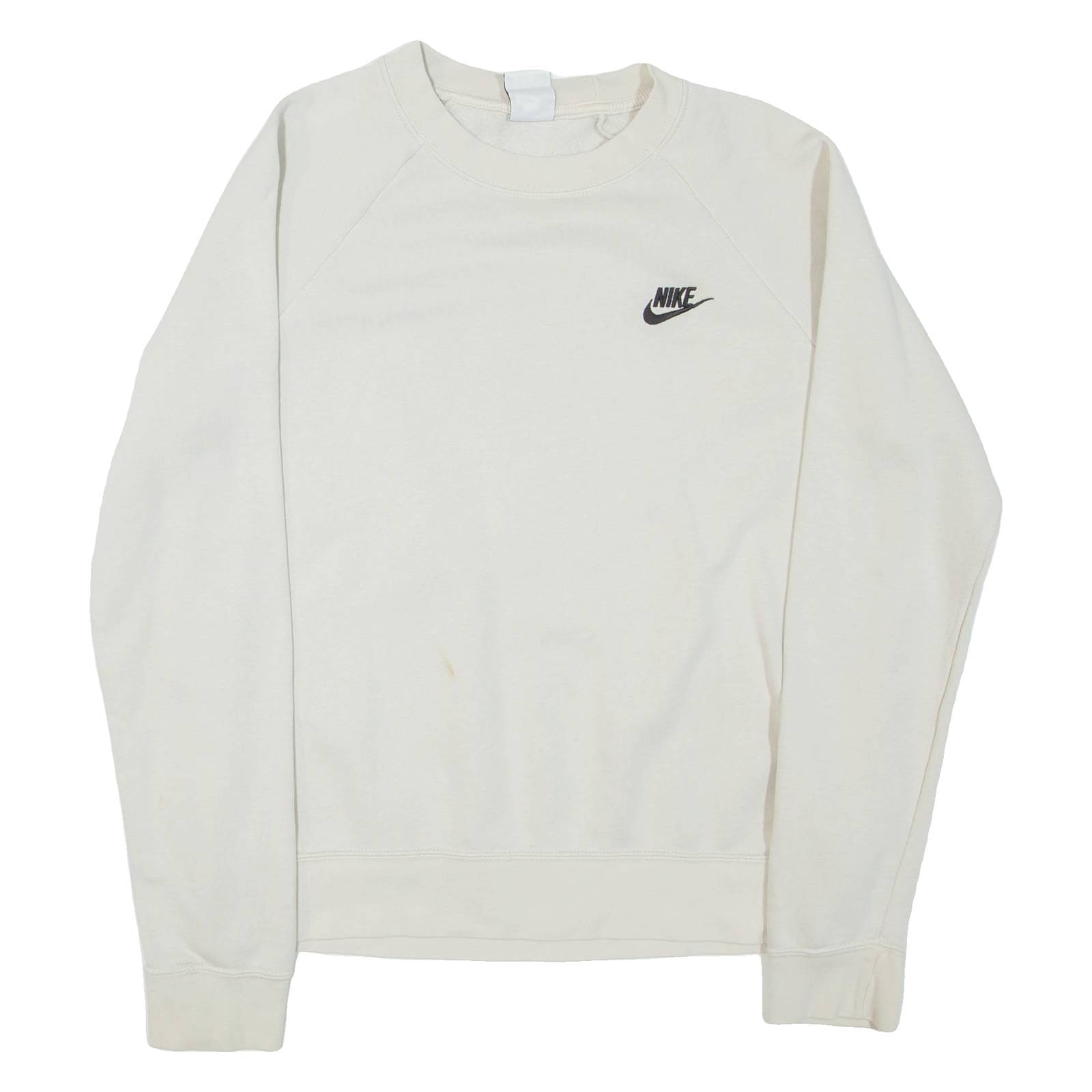 NIKE Womens Sweatshirt Beige Crew Neck M