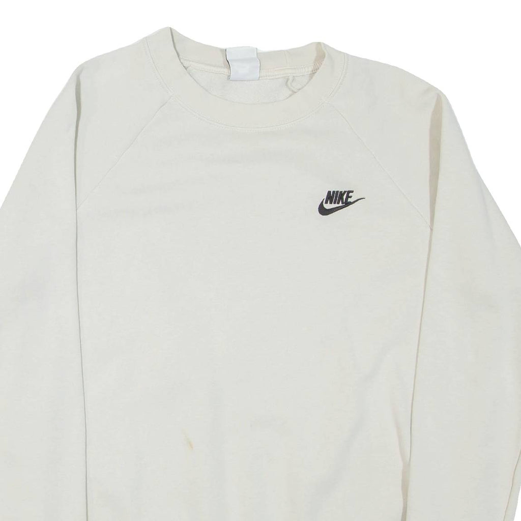 NIKE Womens Sweatshirt Beige Crew Neck M