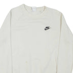 NIKE Womens Sweatshirt Beige Crew Neck M