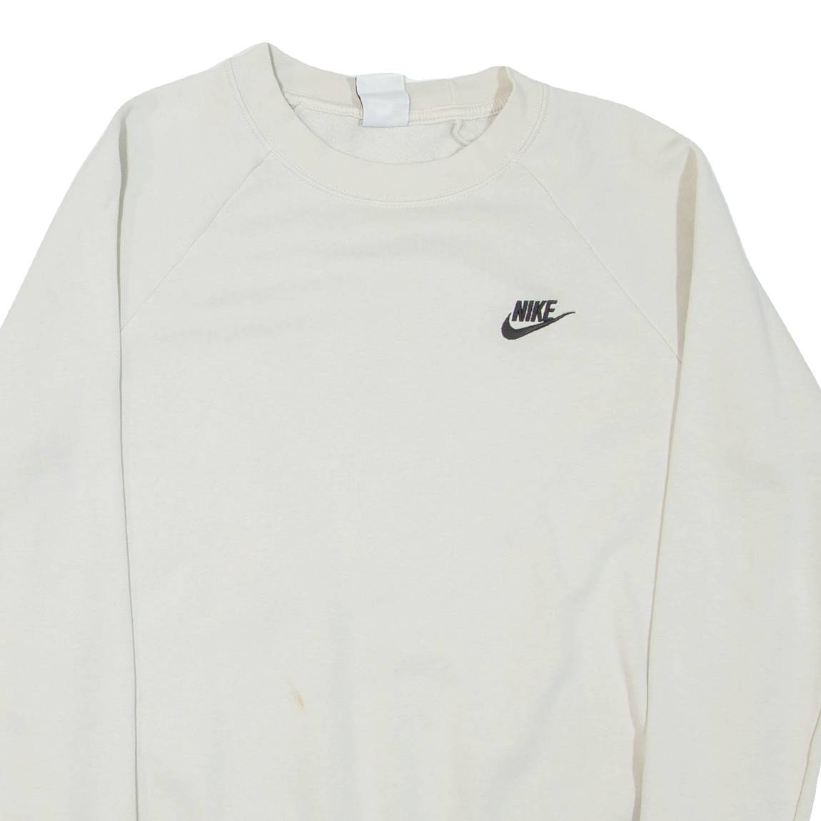 NIKE Womens Sweatshirt Beige Crew Neck M