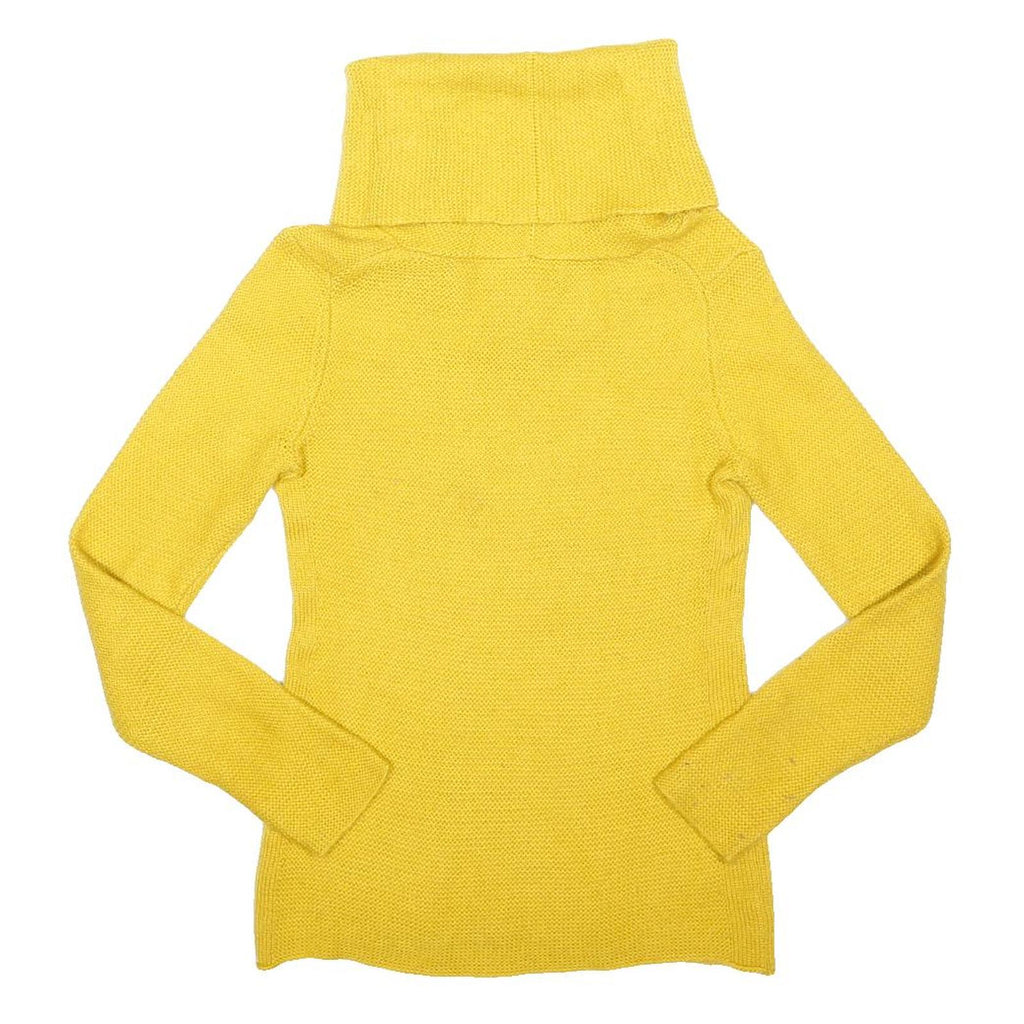 BANANA REPUBLIC Womens Yellow Fashion Jumper Roll Neck Basic Knit M Comfortable