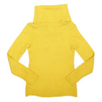 BANANA REPUBLIC Womens Yellow Fashion Jumper Roll Neck Basic Knit M Comfortable