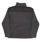 NEW BALANCE Mens Black & Dark Grey Athletic Zip Jacket M Polyester Blend