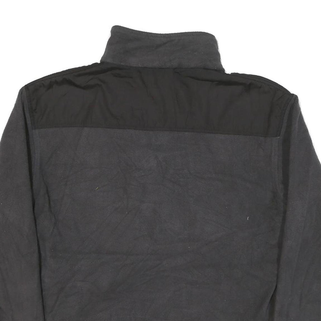 NEW BALANCE Mens Black & Dark Grey Athletic Zip Jacket M Polyester Blend