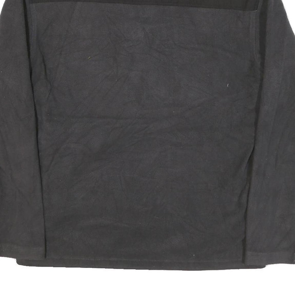 NEW BALANCE Mens Black & Dark Grey Athletic Zip Jacket M Polyester Blend