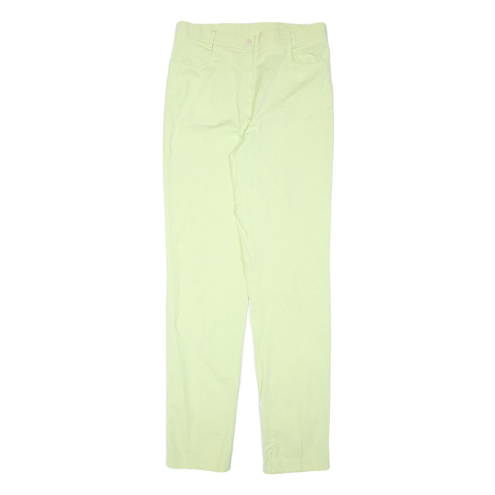 MARIE VALOIS Womens Cotton Blend Slim Cream Trousers W32 L34 Zip Fit