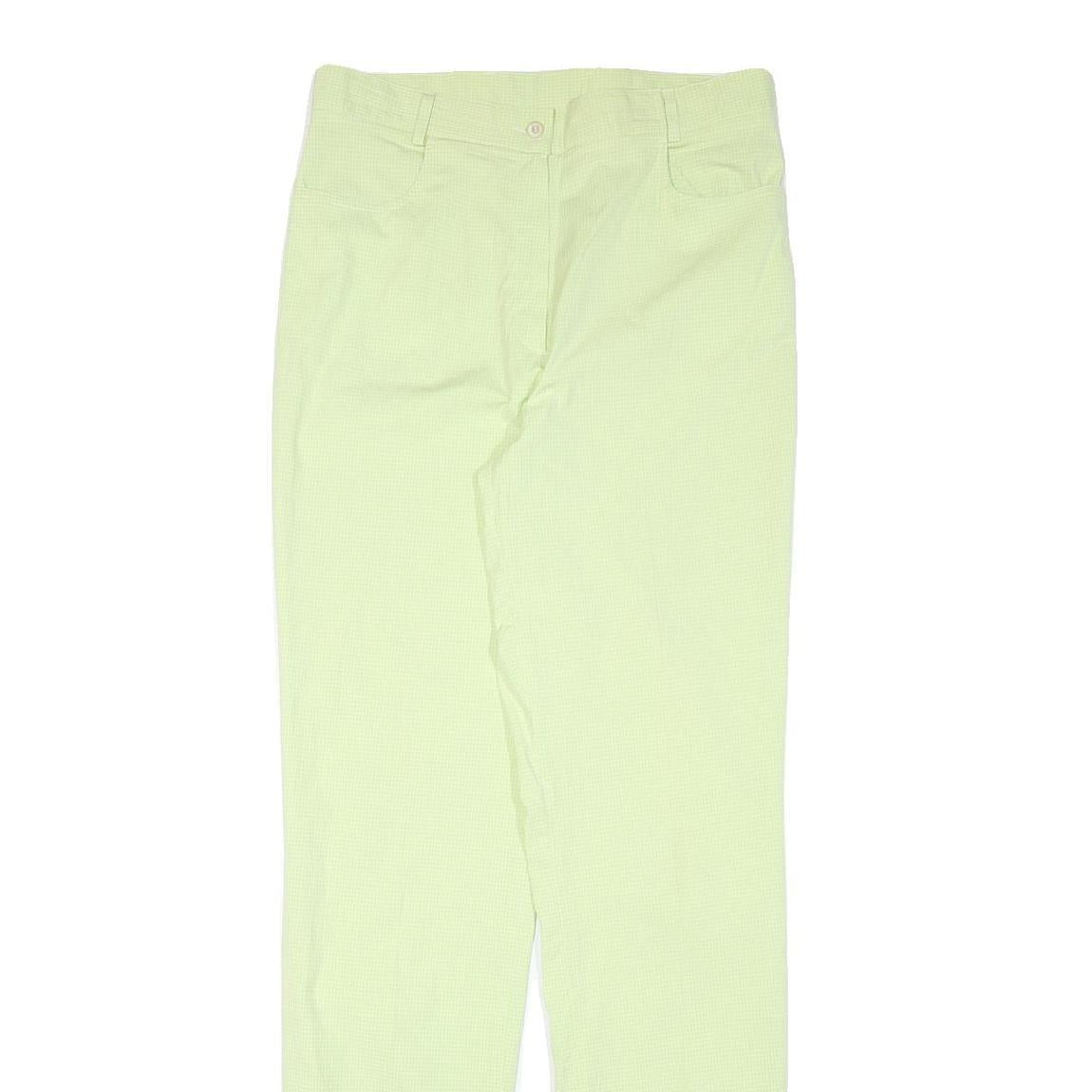 MARIE VALOIS Womens Cotton Blend Slim Cream Trousers W32 L34 Zip Fit