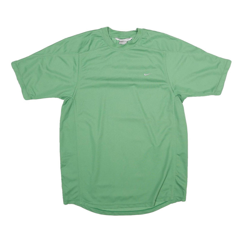 NIKE Mens Green Crew Neck Short Sleeve T-Shirt M Swoosh Logo Sportswear