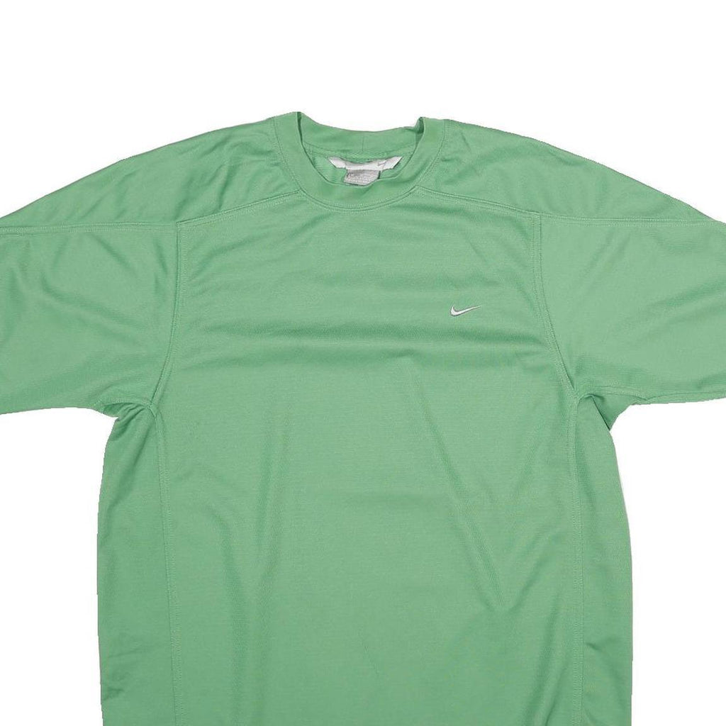 NIKE Mens Green Crew Neck Short Sleeve T-Shirt M Swoosh Logo Sportswear