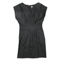 NEW COLLECTION Womens Black Plain Day Dress Polyester Blend Sleeveless M Simple