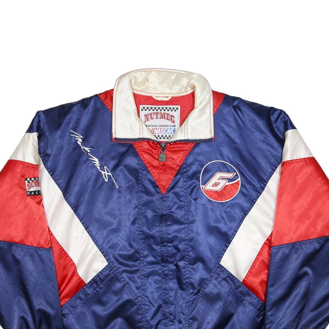 NUTMEG 90s Nutmeg NASCAR Mark Martin #6 Mens Blue & Red Racing Jacket XL Zip