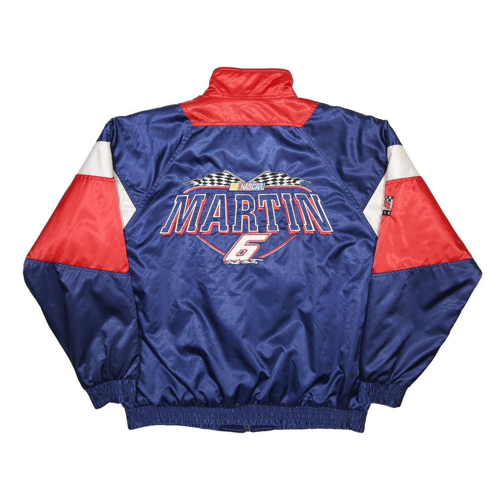 NUTMEG 90s Nutmeg NASCAR Mark Martin #6 Mens Blue & Red Racing Jacket XL Zip