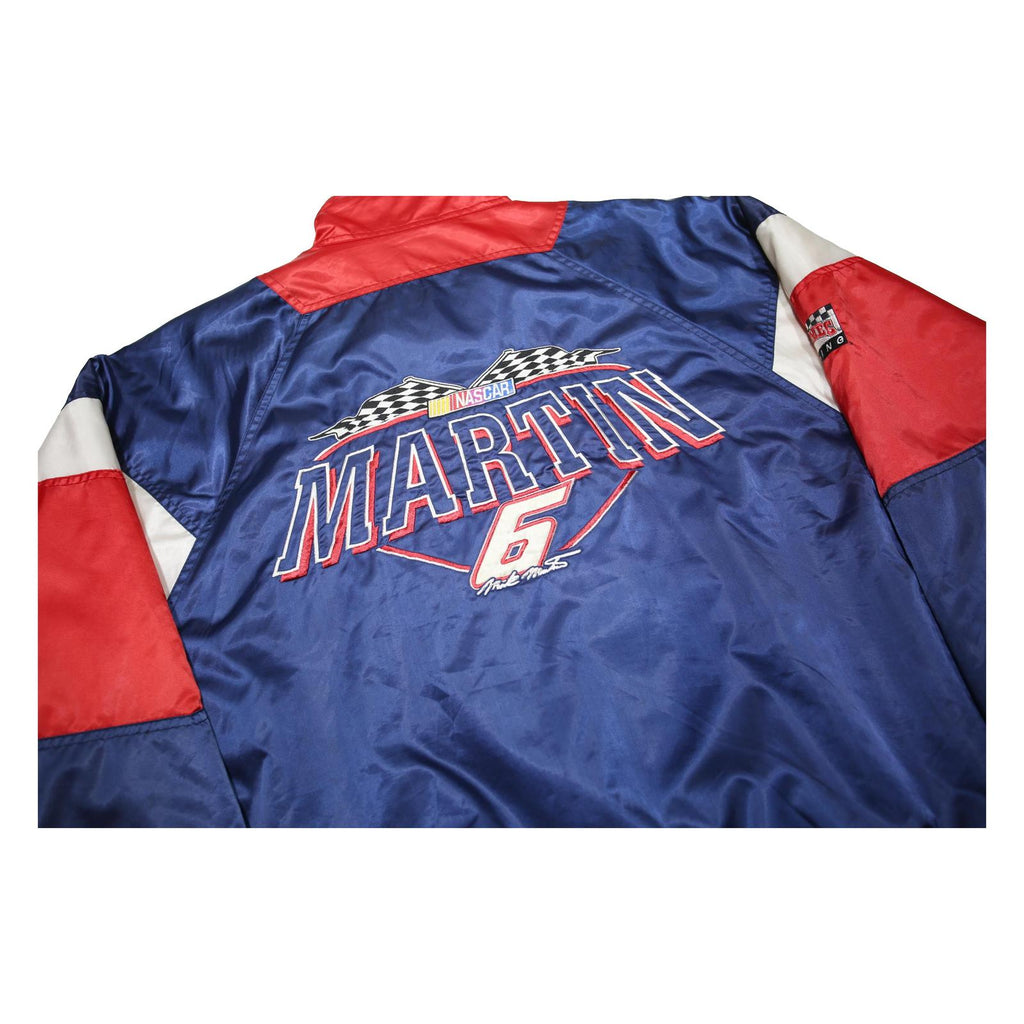 NUTMEG 90s Nutmeg NASCAR Mark Martin #6 Mens Blue & Red Racing Jacket XL Zip